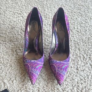 Carlos by Carlos Santana Purple Glitter Heels